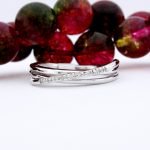 Ladies Beautiful Bridge Style Single Cut Natural Earth Mined Genuine Diamonds 14 Karat White Gold Ring Size 7