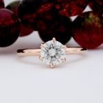 14 Karat Rose Gold Tulip Moissanite Solitaire Engagement Ring