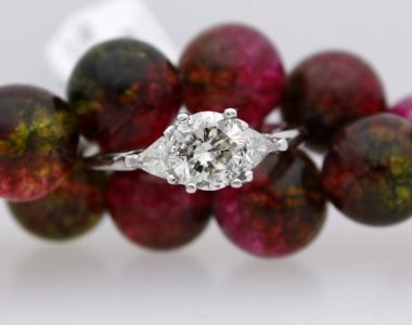 Vintage 18 Karat White Gold Diamond Engagement Ring